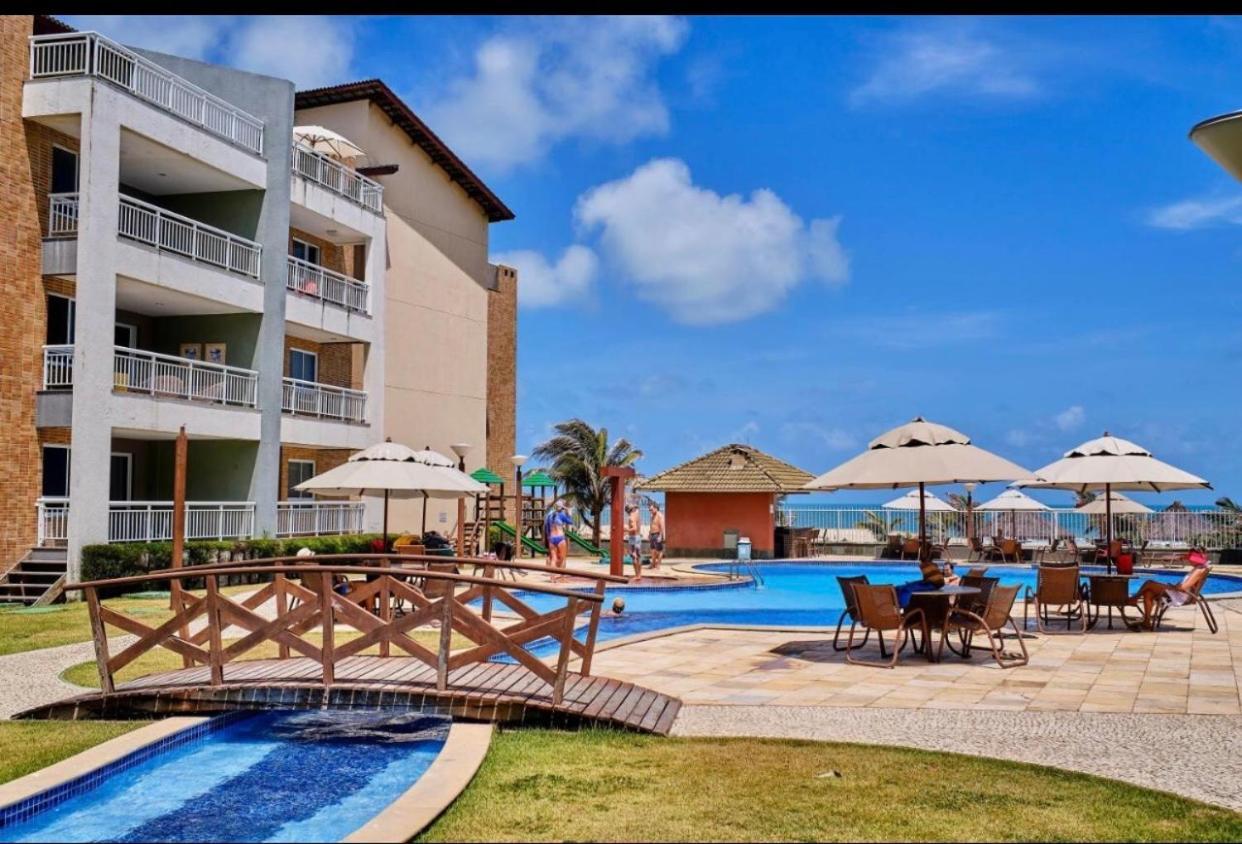 Apartamento Vista Total Do Mar Uma Cobertura A 400M Do Beach Park No Porto Das Dunas Aquiraz Condominio Terramaris Piscina Ampla Parque Infantil Sauna Estacionamento Privado Экстерьер фото