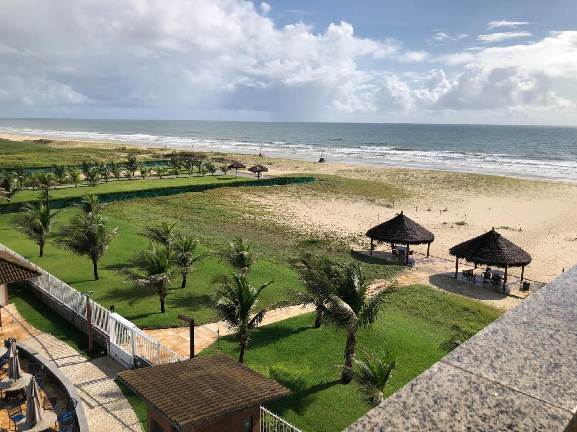Apartamento Vista Total Do Mar Uma Cobertura A 400M Do Beach Park No Porto Das Dunas Aquiraz Condominio Terramaris Piscina Ampla Parque Infantil Sauna Estacionamento Privado Экстерьер фото