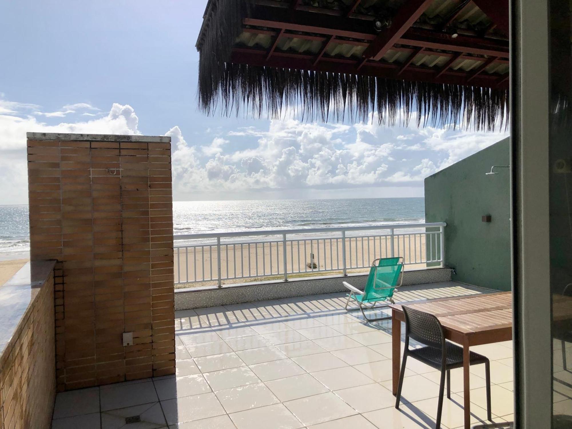 Apartamento Vista Total Do Mar Uma Cobertura A 400M Do Beach Park No Porto Das Dunas Aquiraz Condominio Terramaris Piscina Ampla Parque Infantil Sauna Estacionamento Privado Экстерьер фото
